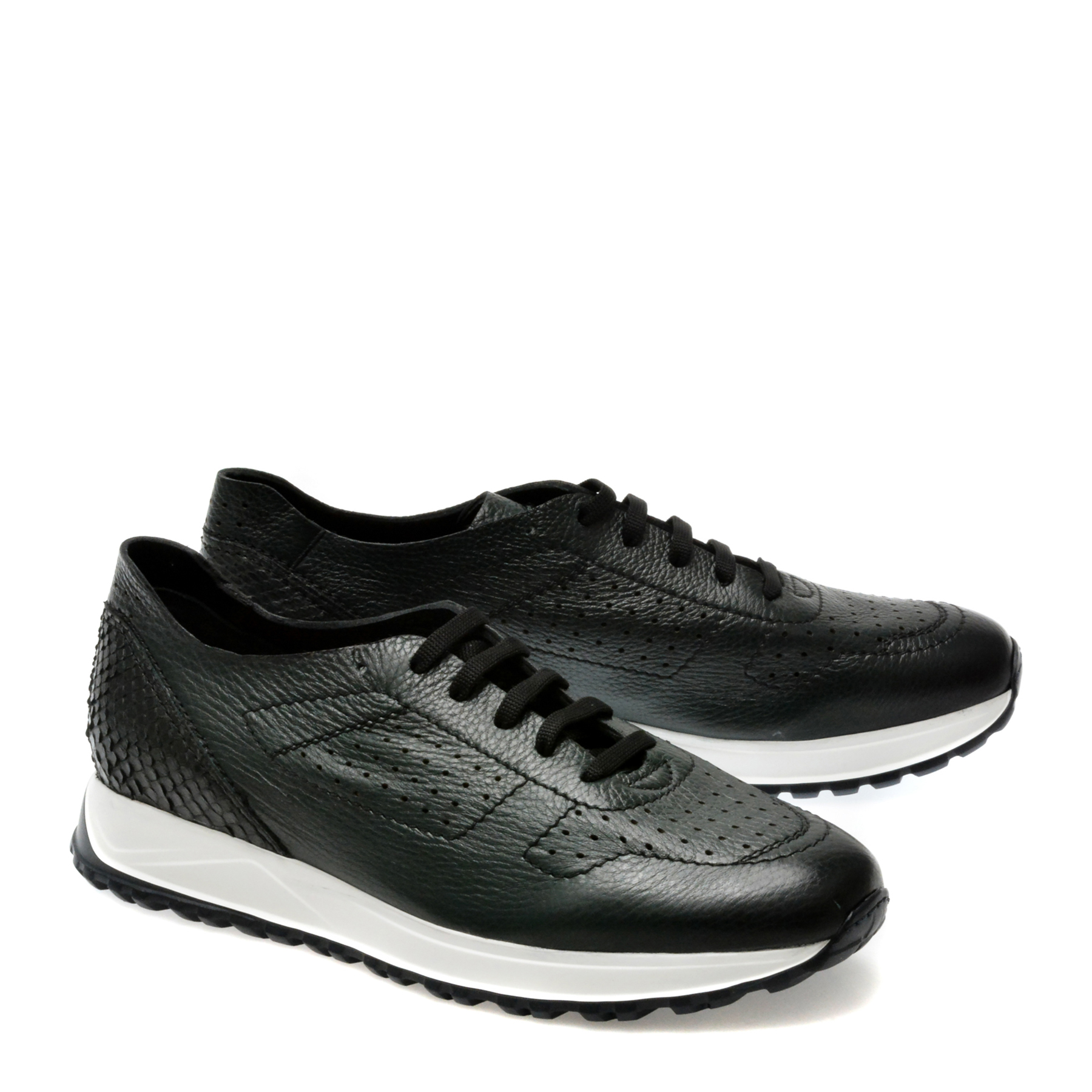 Pantofi casual LE COLONEL verzi, 489011, din piele naturala - imagine 4