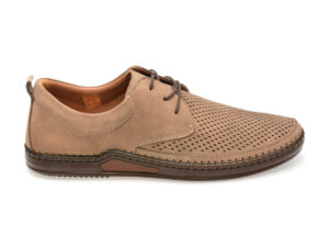 Pantofi casual OTTER bej, 16307, din nabuc