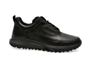 Pantofi casual OTTER negri, 1619, din piele naturala