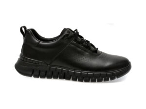 Pantofi casual OTTER negri, 1652, din piele naturala
