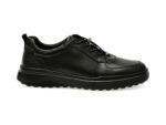 Pantofi casual OTTER negri, 223612, din piele naturala