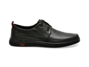 Pantofi casual OTTER negri, 27593, din piele naturala