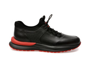 Pantofi casual OTTER negri, 35900, din piele naturala