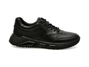 Pantofi casual OTTER negri, 8977, din piele naturala