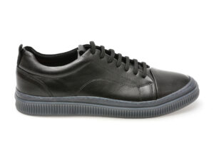 Pantofi casual OTTER negri, AST1, din piele naturala