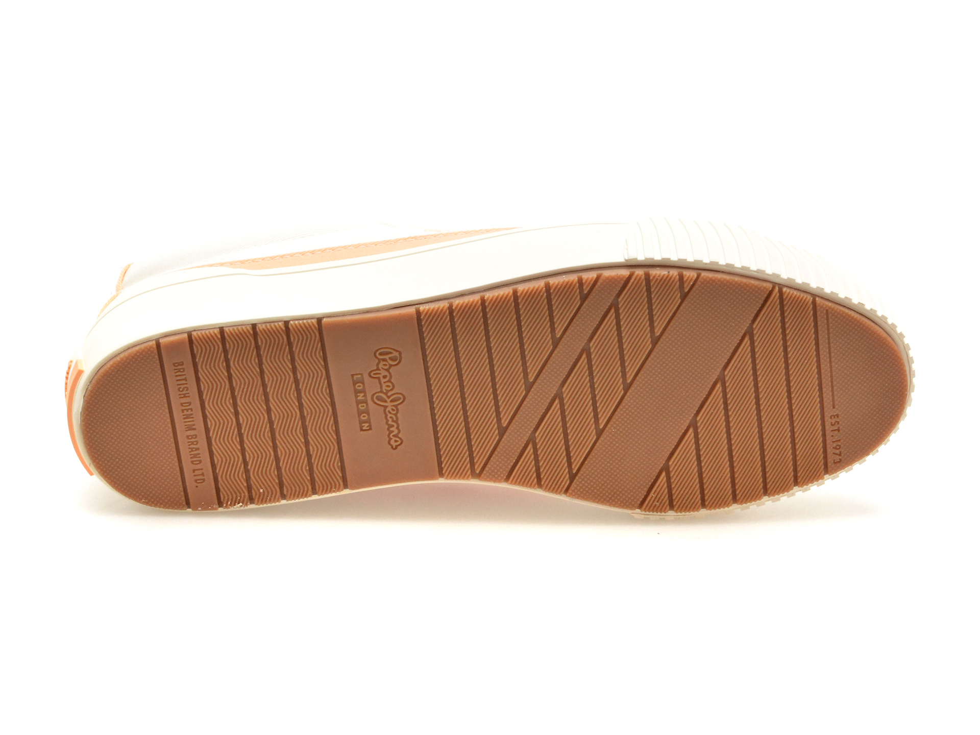 Pantofi casual PEPE JEANS albi, BEN ROAD, din material textil - imagine 7
