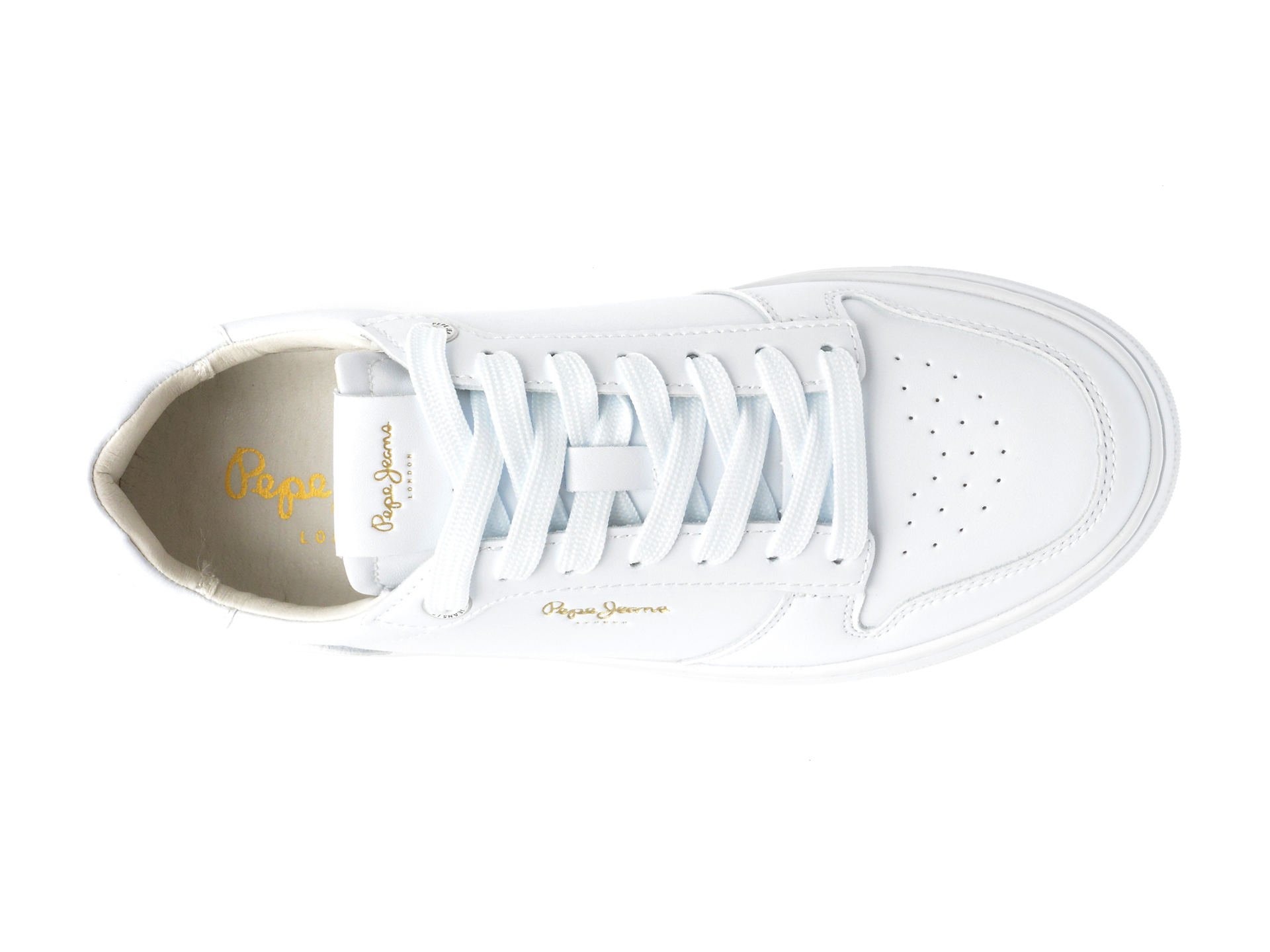 Pantofi casual PEPE JEANS albi, CAMDEN SUPRA, din piele naturala - imagine 6