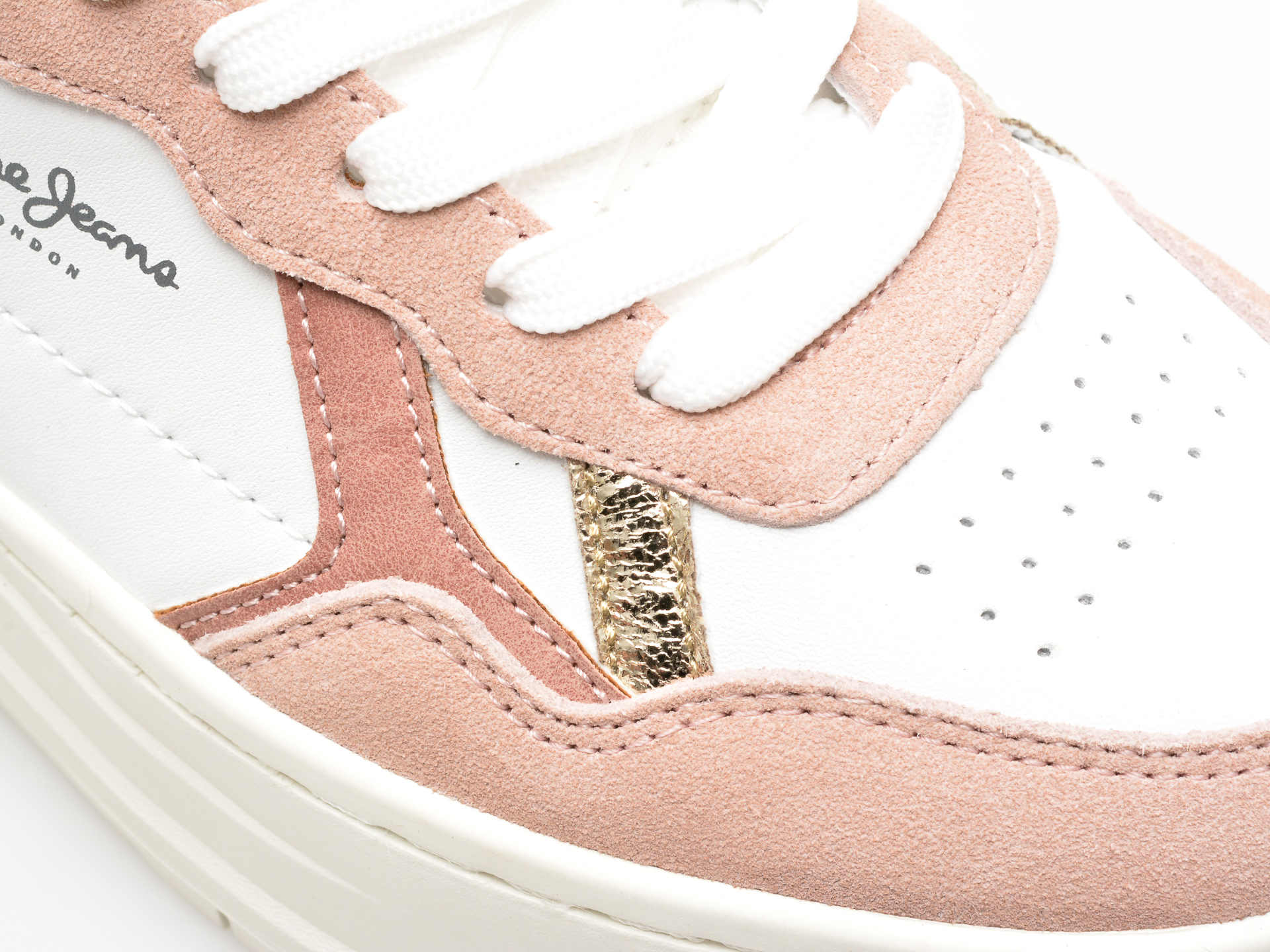 Pantofi casual PEPE JEANS albi, KORE MULTI, din piele naturala - imagine 2