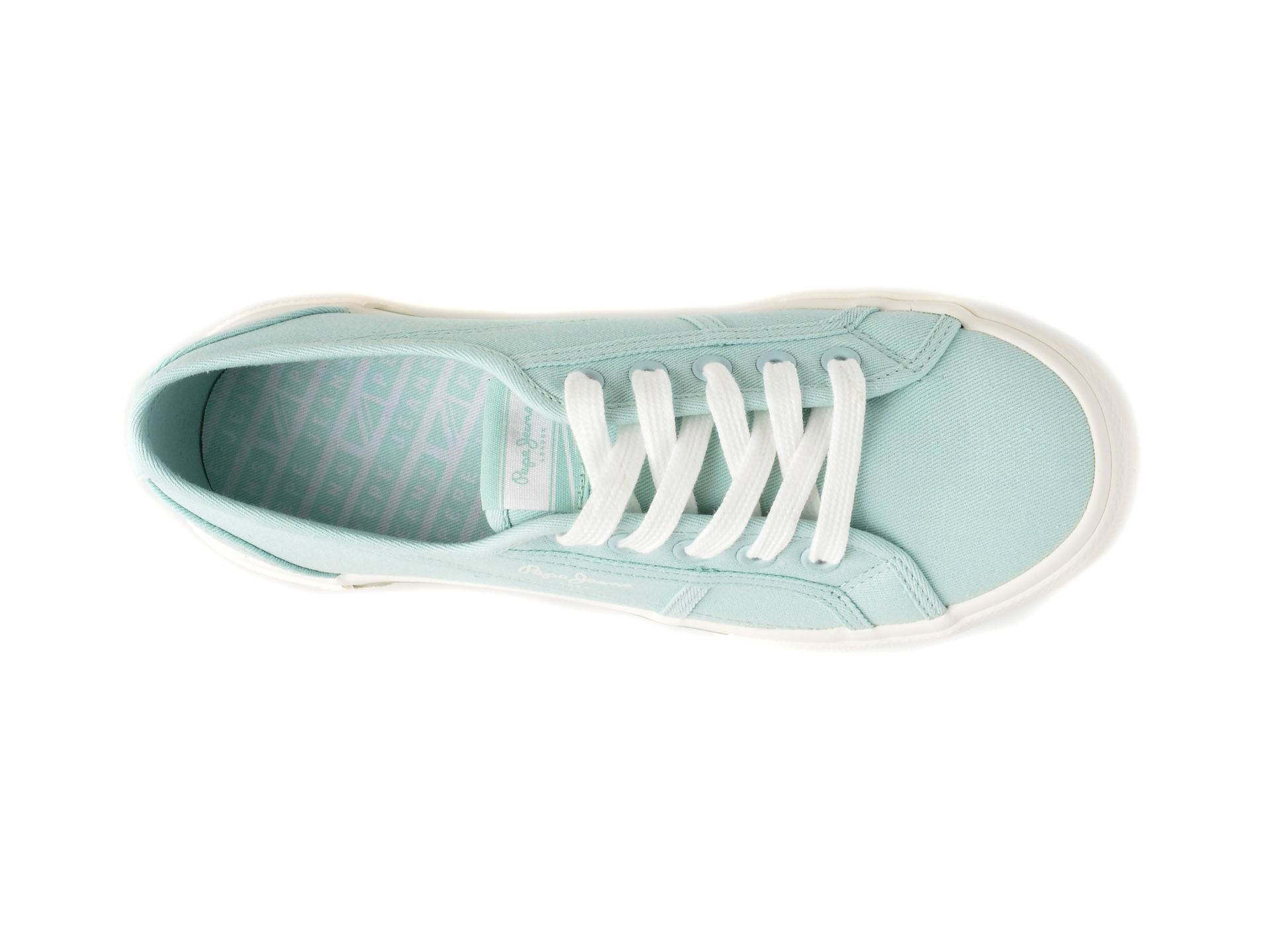 Pantofi casual PEPE JEANS verzi, LS31287, din material textil - imagine 6