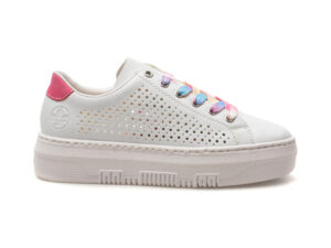 Pantofi casual RIEKER albi, M1904, din piele ecologica