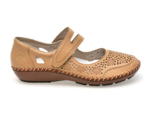 Pantofi casual RIEKER maro, 44875, din piele naturala