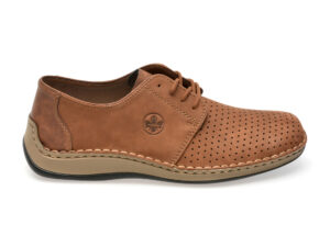 Pantofi casual RIEKER maro, 5226, din piele naturala
