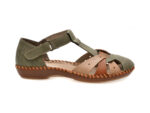 Pantofi casual RIEKER verzi, M1655, din piele ecologica