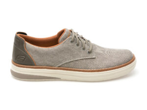 Pantofi casual SKECHERS gri, HYLAND, din material textil