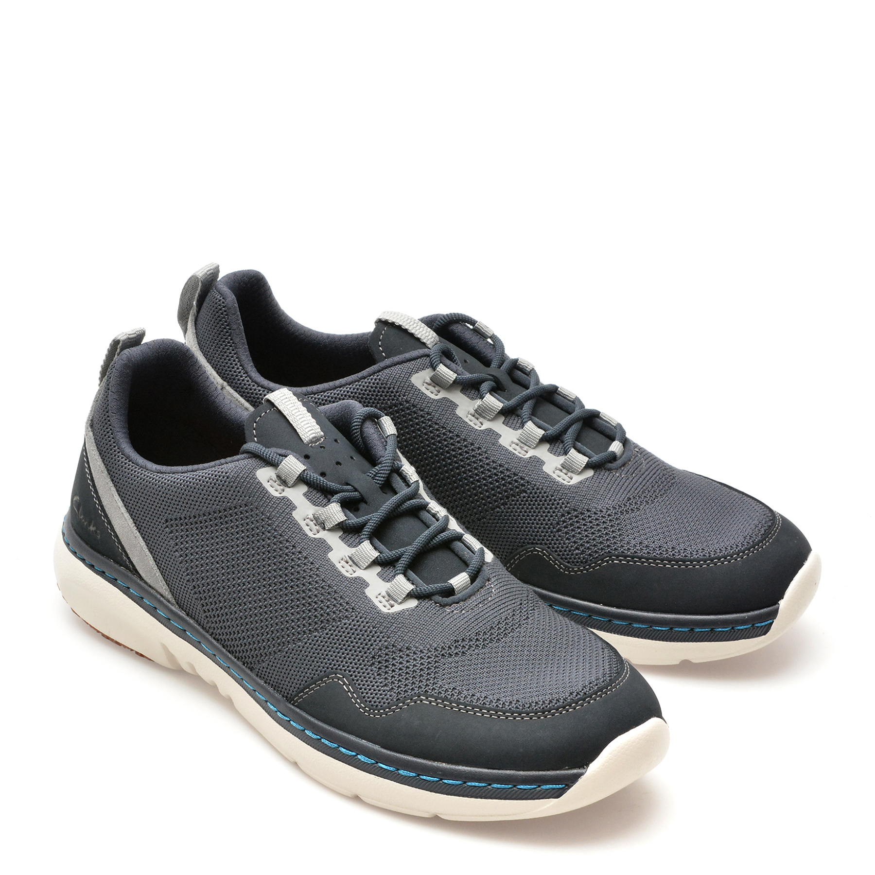 Pantofi CLARKS bleumarin, CLARKS PRO KNIT, din material textil - imagine 4