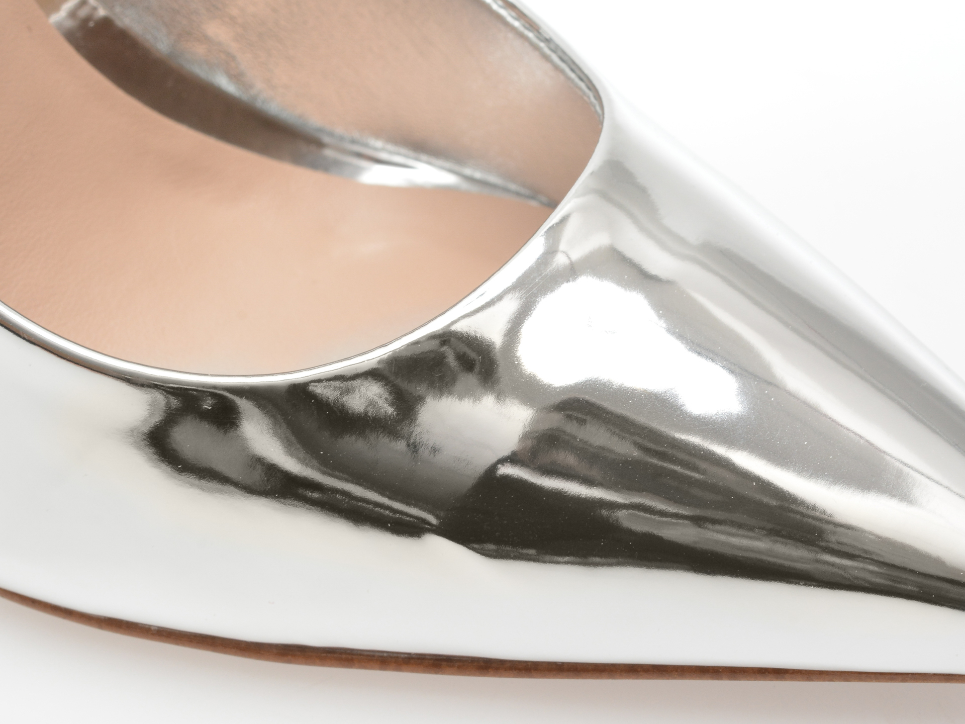 Pantofi eleganti ALDO argintii, CASSEDYNA040, din piele ecologica lacuita - imagine 2