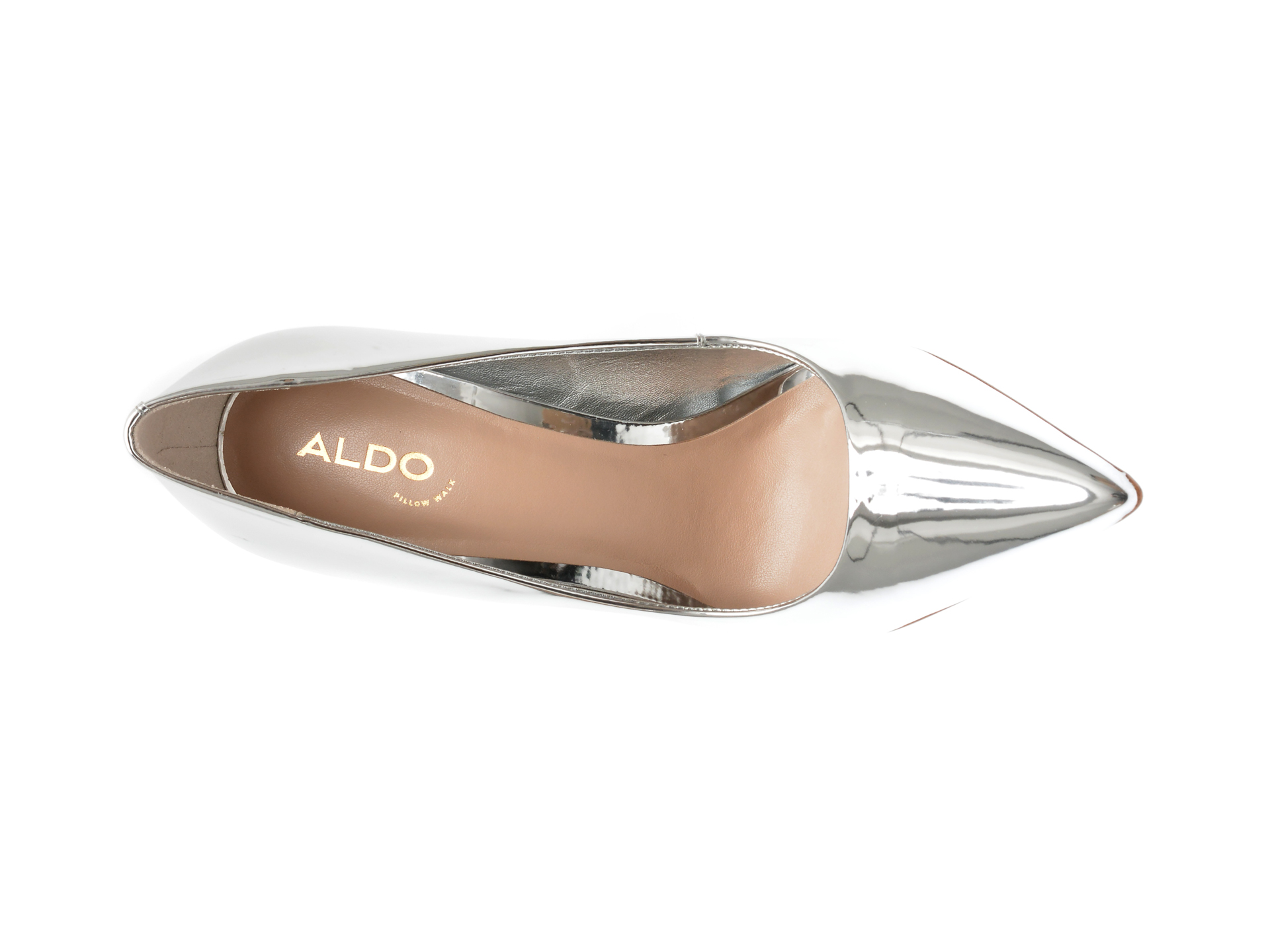 Pantofi eleganti ALDO argintii, CASSEDYNA040, din piele ecologica lacuita - imagine 6