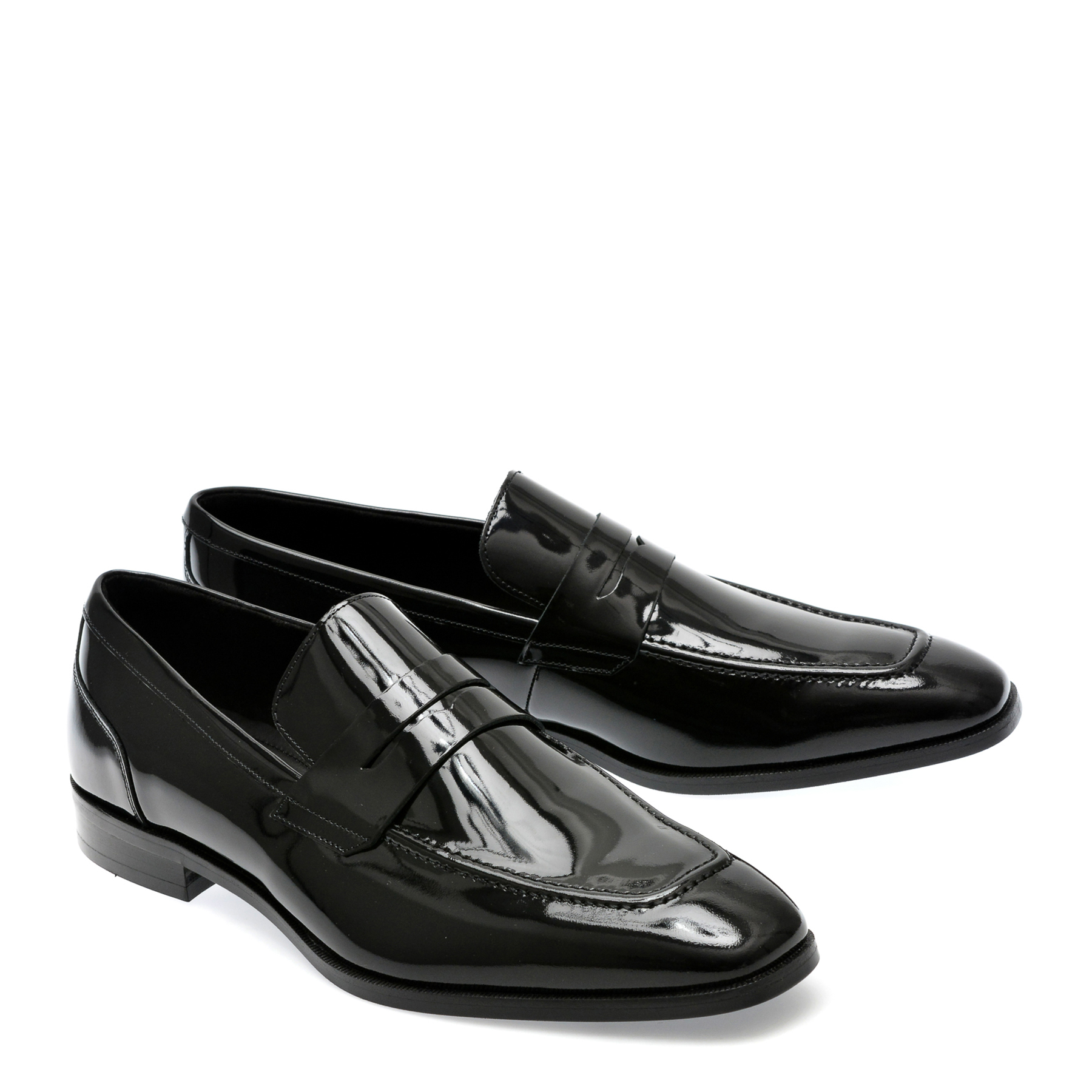 Pantofi eleganti ALDO negri, AALTO001, din piele naturala lacuita - imagine 4