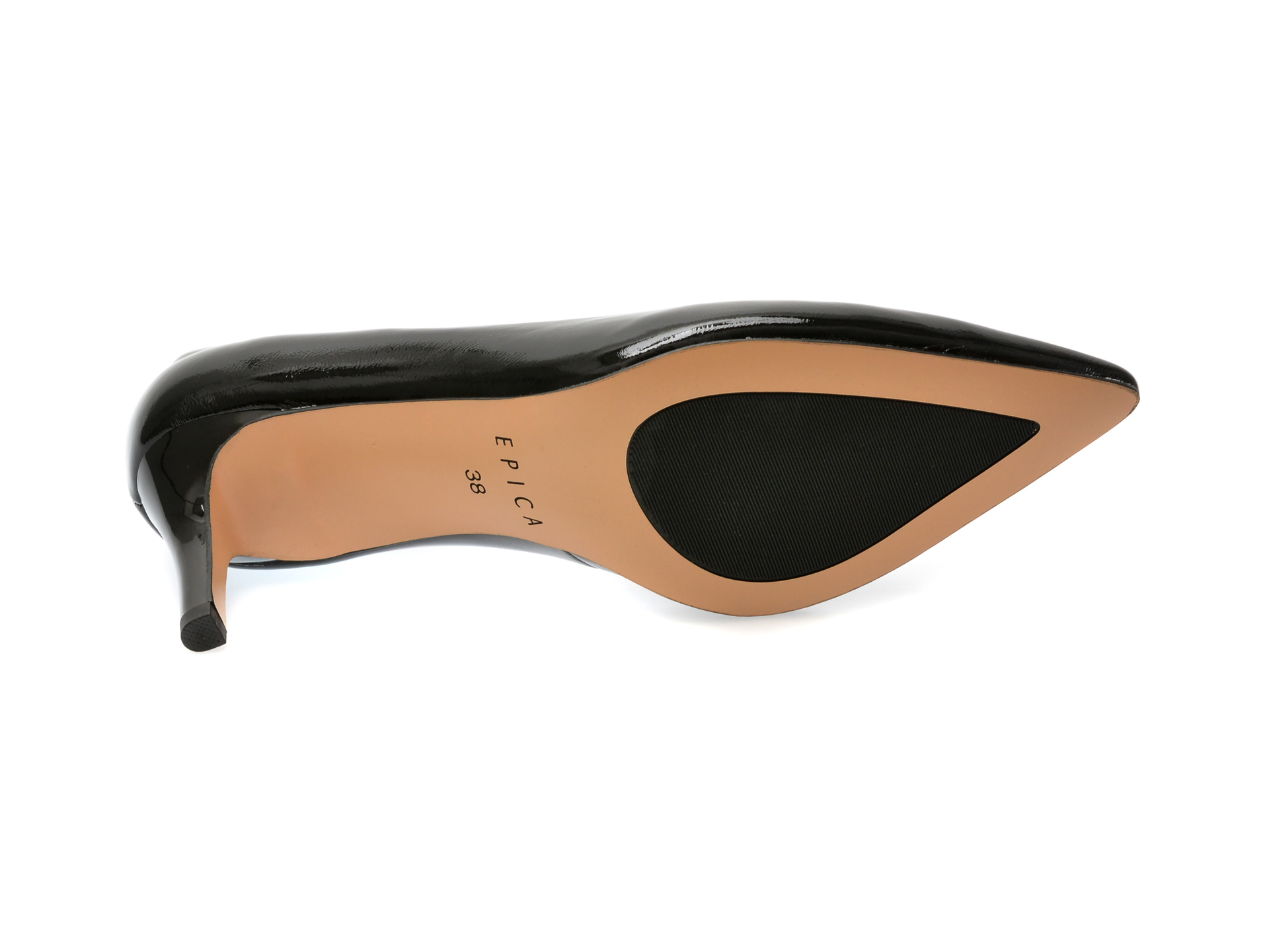 Pantofi eleganti EPICA negri, 4009, din piele naturala lacuita - imagine 7