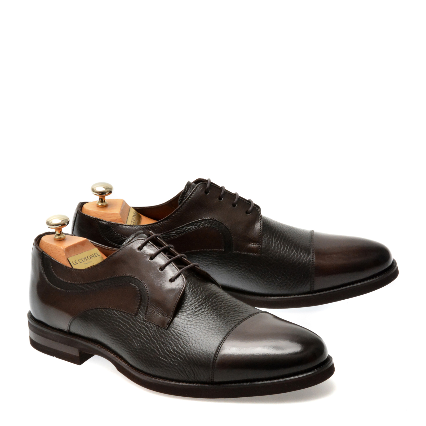 Pantofi eleganti LE COLONEL maro, 638601, din piele naturala - imagine 4