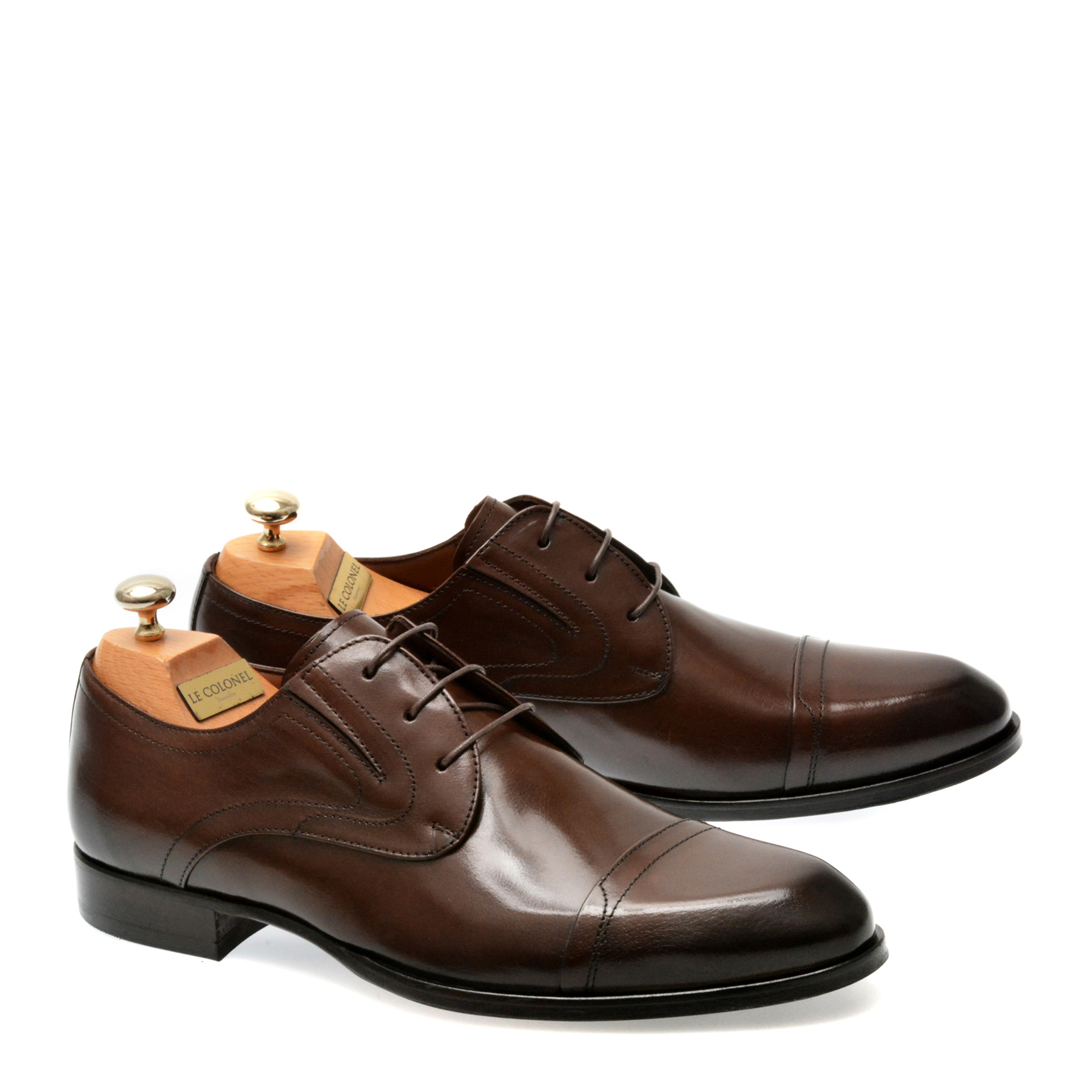 Pantofi eleganti LE COLONEL maro, 680111, din piele naturala - imagine 4