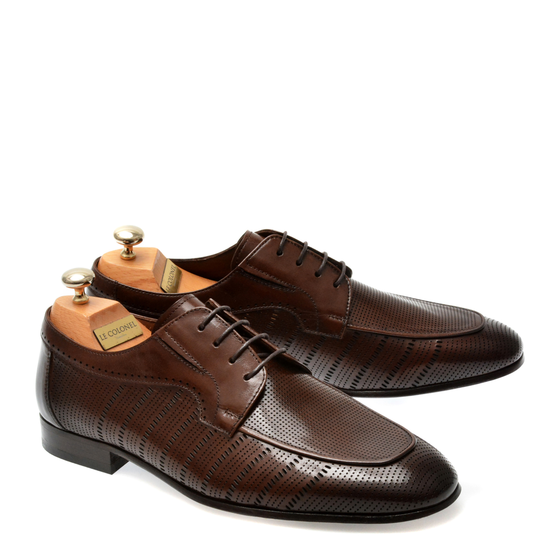 Pantofi eleganti LE COLONEL maro, 704141, din piele naturala - imagine 4