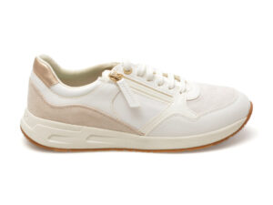 Pantofi GEOX albi, D36NQB, din piele naturala