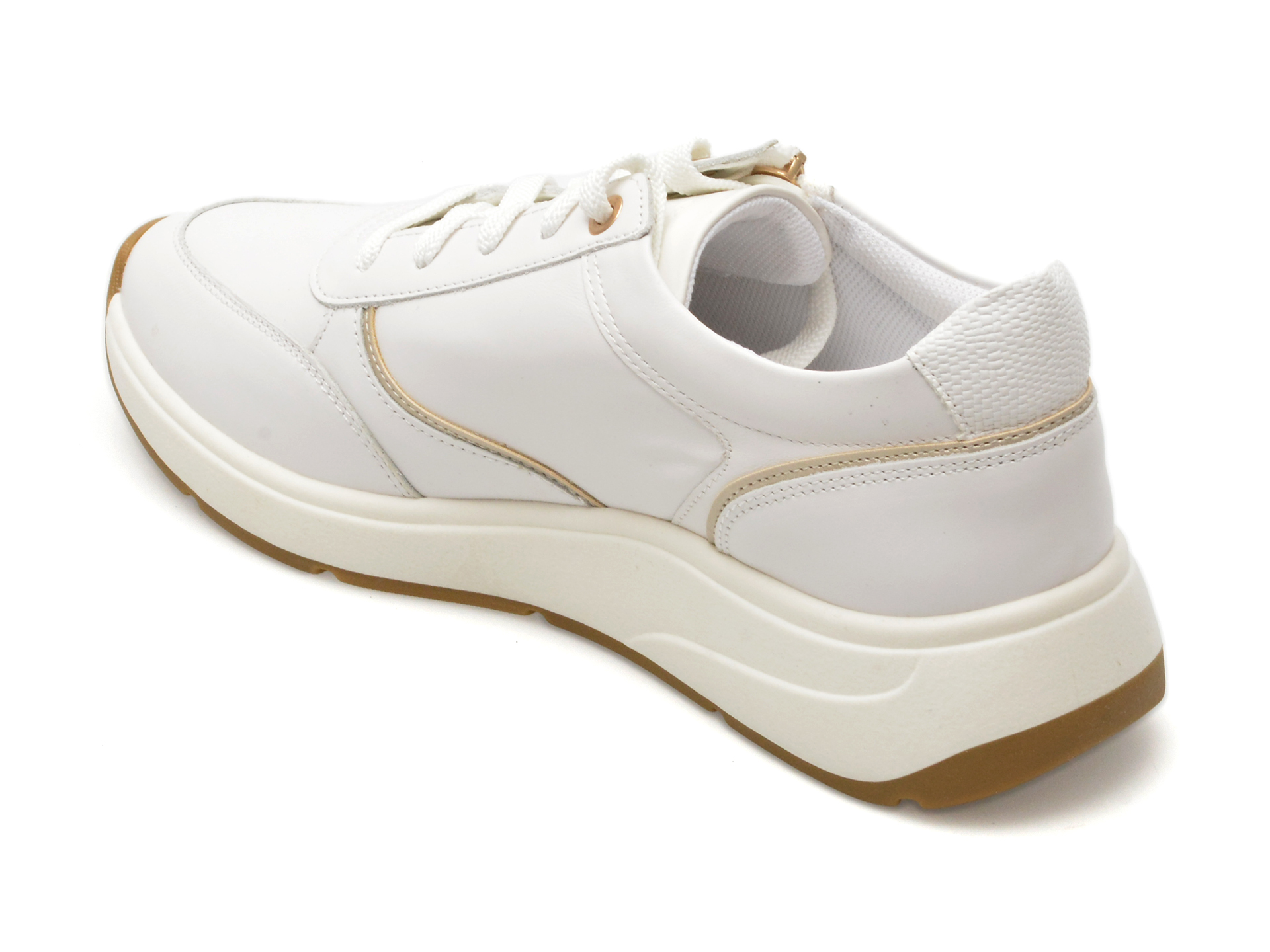 Pantofi GEOX albi, D45MXE, din piele naturala - imagine 5