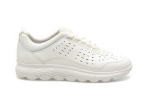 Pantofi GEOX albi, D45NUD, din piele naturala