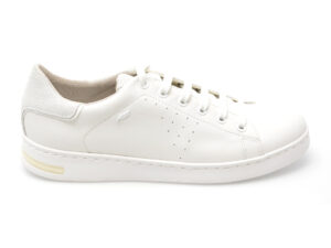 Pantofi GEOX albi, D621BA, din piele naturala