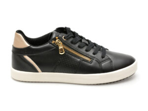 Pantofi GEOX negri, D366HE, din piele ecologica