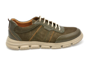 Pantofi OTTER kaki, 244142, din nabuc