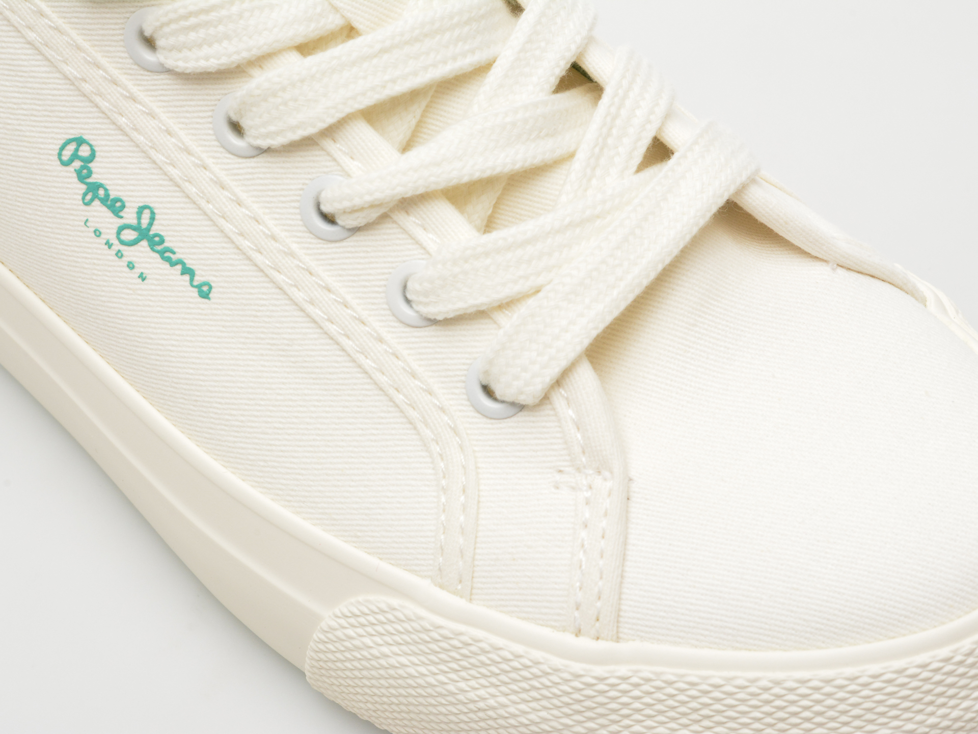Pantofi PEPE JEANS albi, ALLEN BAND, din material textil - imagine 2