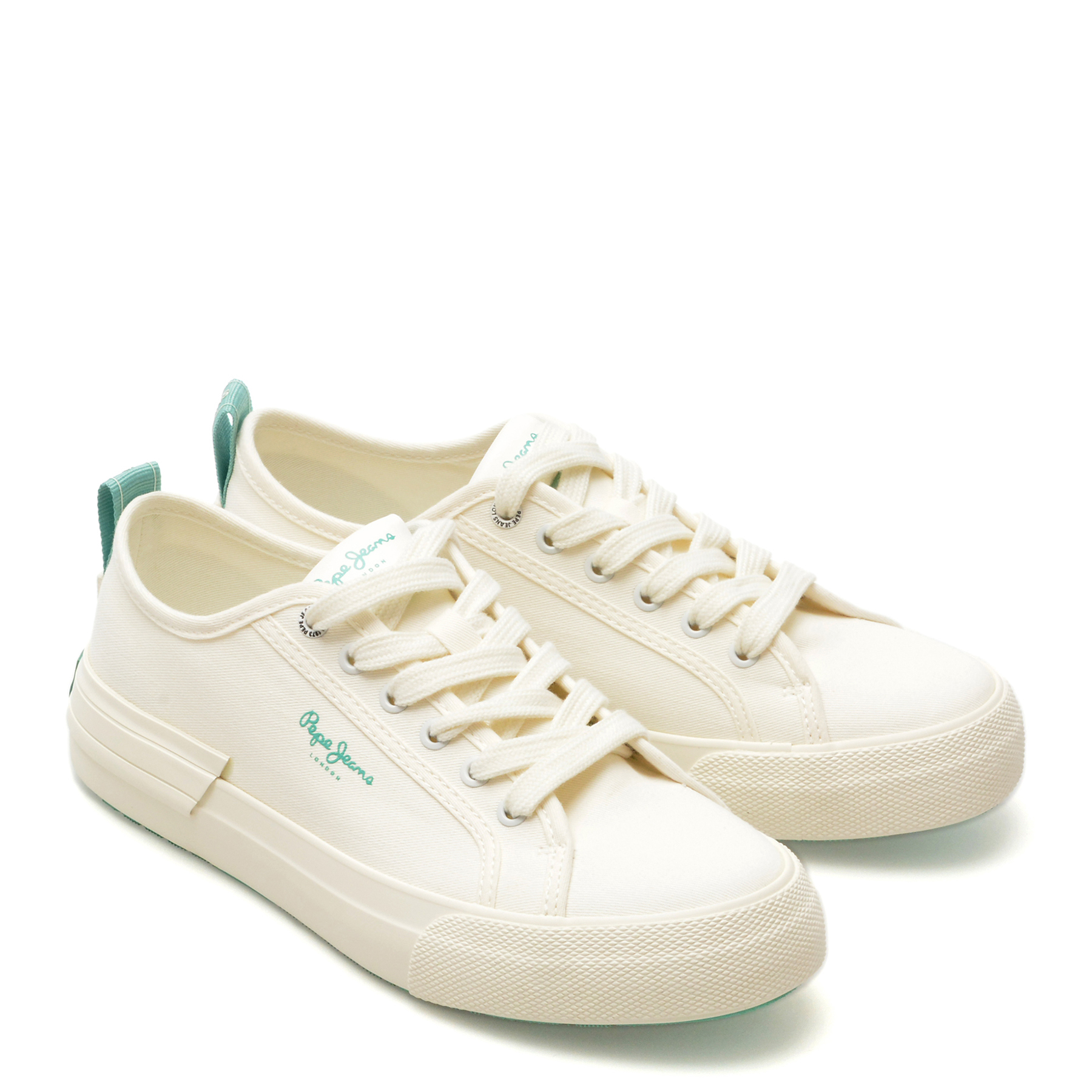 Pantofi PEPE JEANS albi, ALLEN BAND, din material textil - imagine 4