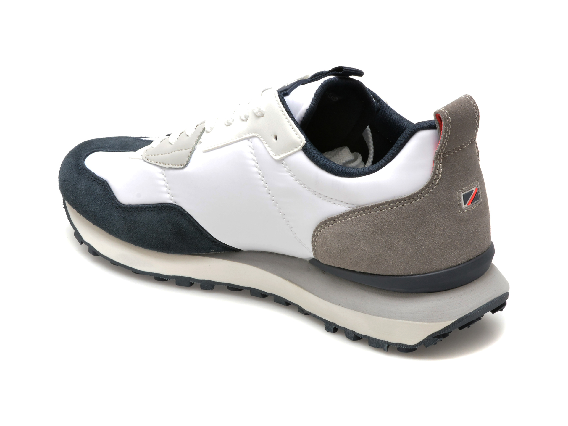 Pantofi PEPE JEANS albi, FOSTER HEAT, din material textil - imagine 5