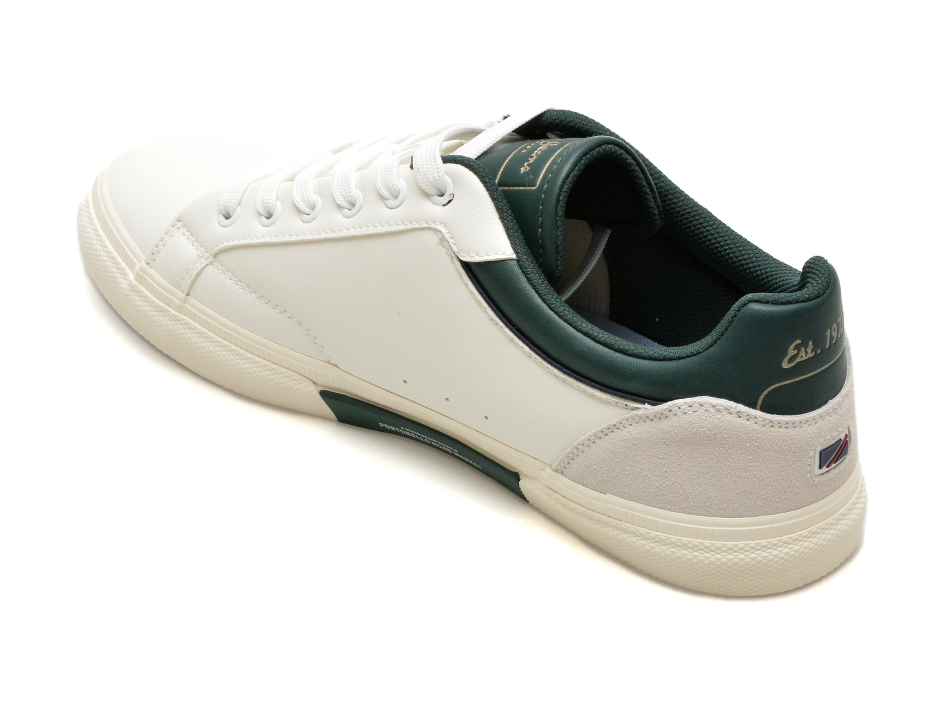 Pantofi PEPE JEANS albi, KENTON JOURNEY, din piele ecologica - imagine 5