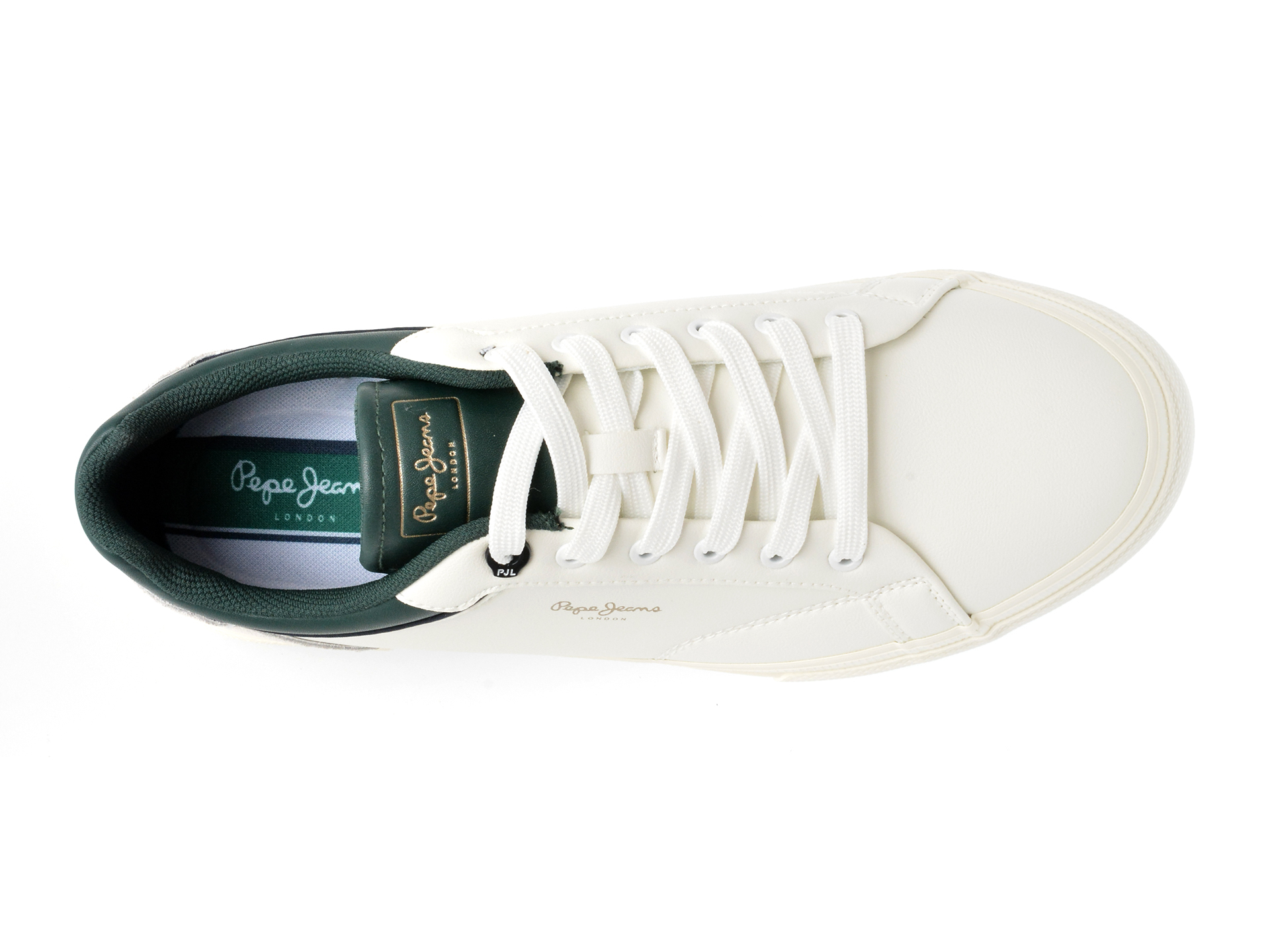 Pantofi PEPE JEANS albi, KENTON JOURNEY, din piele ecologica - imagine 6