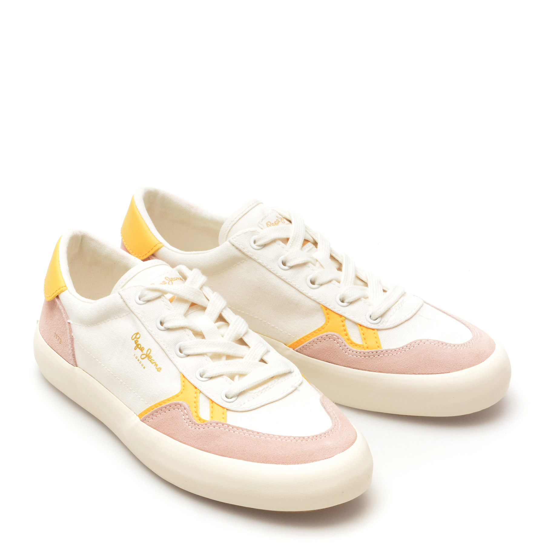 Pantofi PEPE JEANS albi, TRAVIS BRIT, din material textil - imagine 4