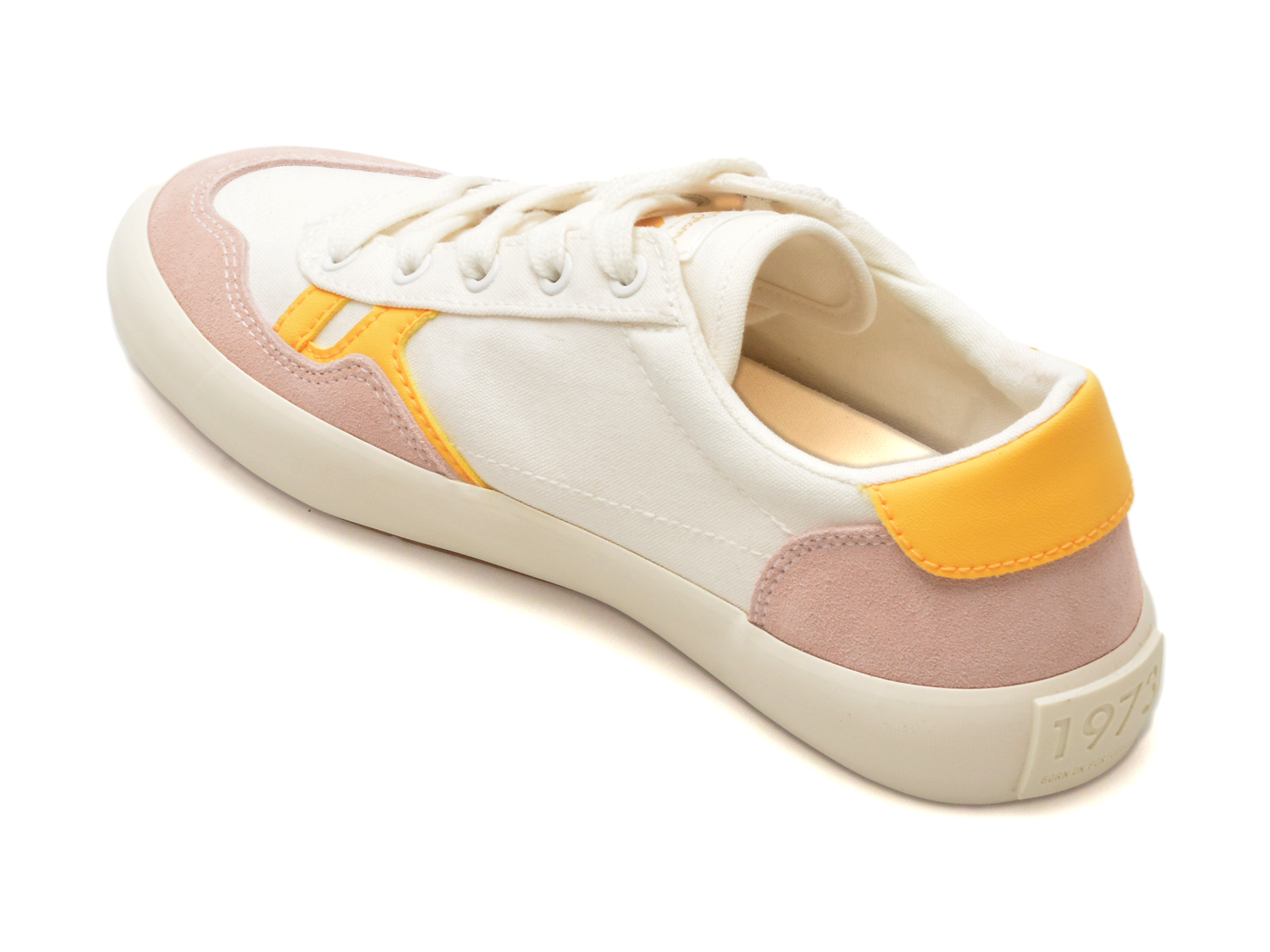 Pantofi PEPE JEANS albi, TRAVIS BRIT, din material textil - imagine 5