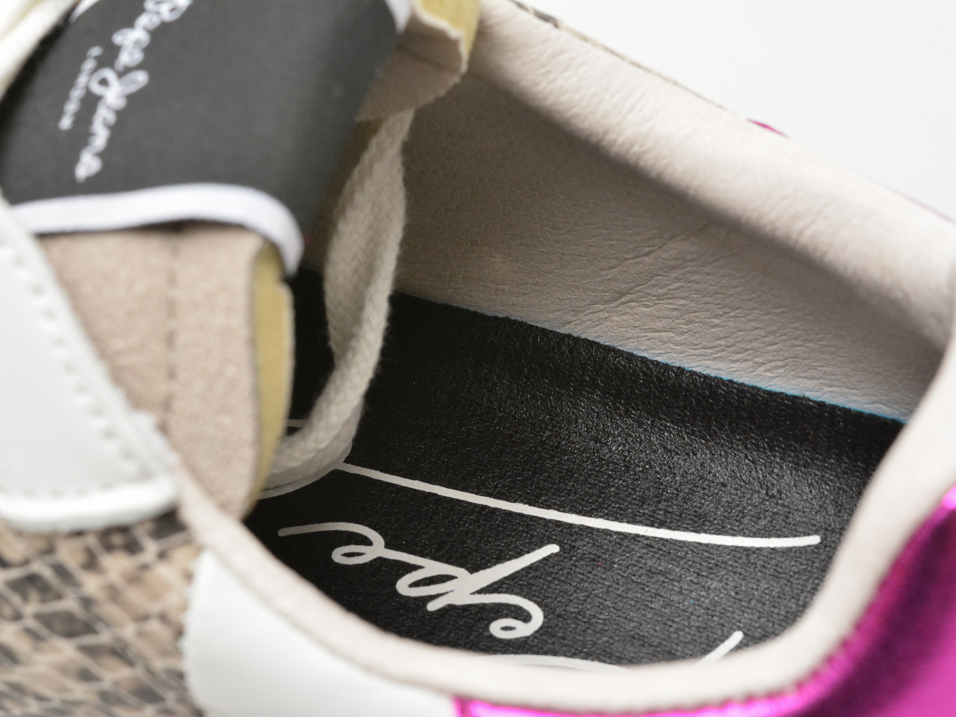 Pantofi PEPE JEANS bej, LANE SNAKE, din piele ecologica - imagine 3
