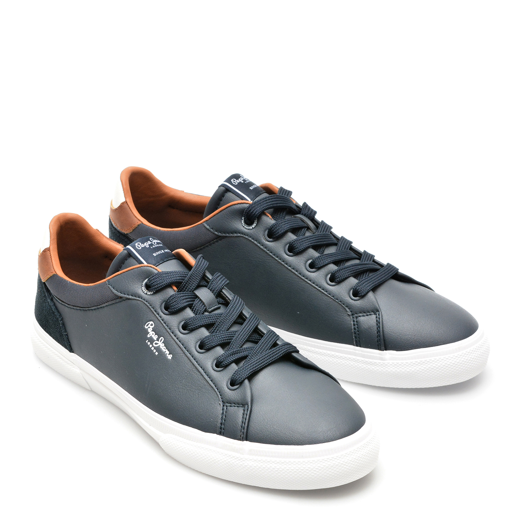 Pantofi PEPE JEANS bleumarin, KENTON COURT, din piele naturala - imagine 4