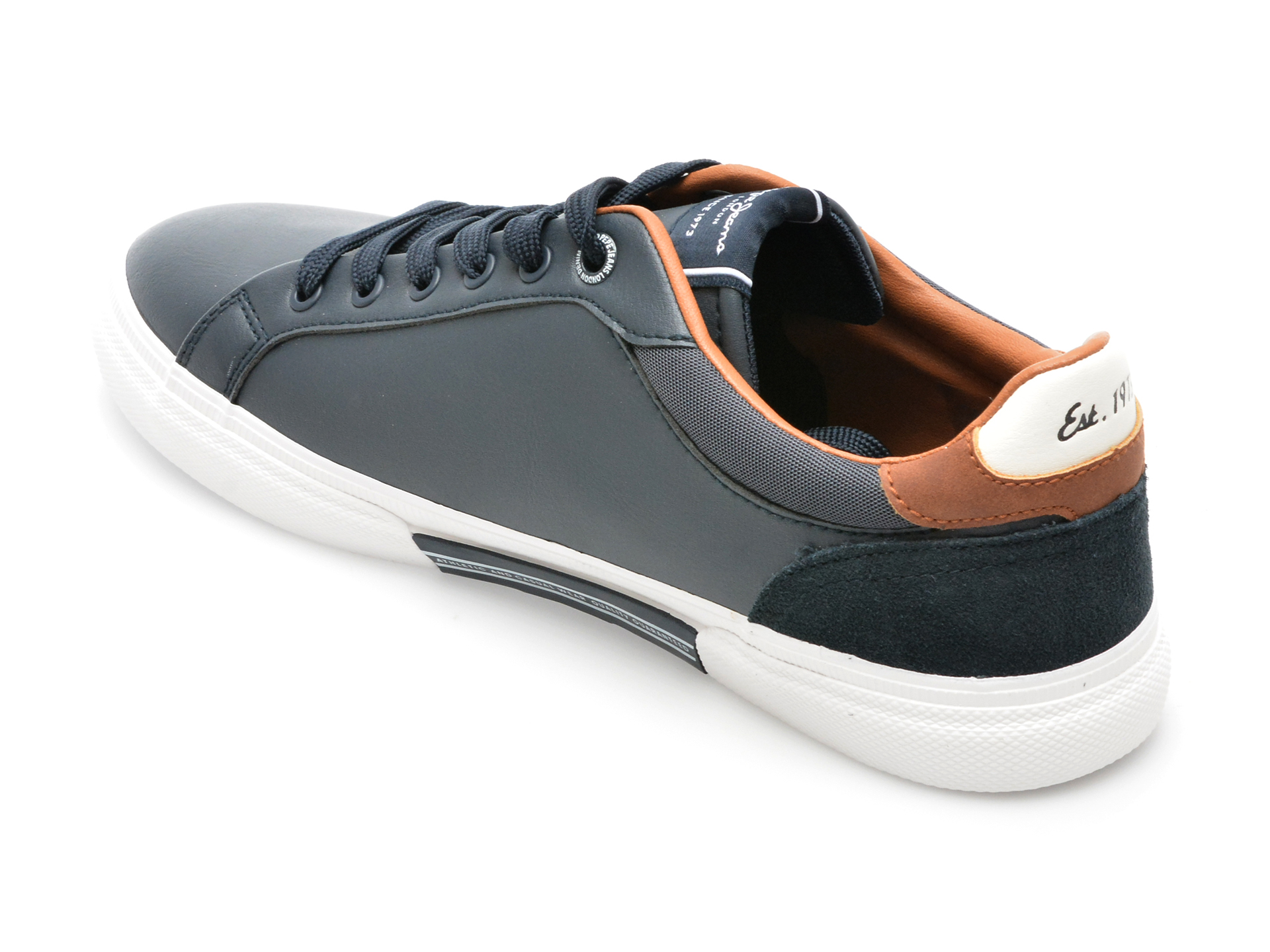 Pantofi PEPE JEANS bleumarin, KENTON COURT, din piele naturala - imagine 5