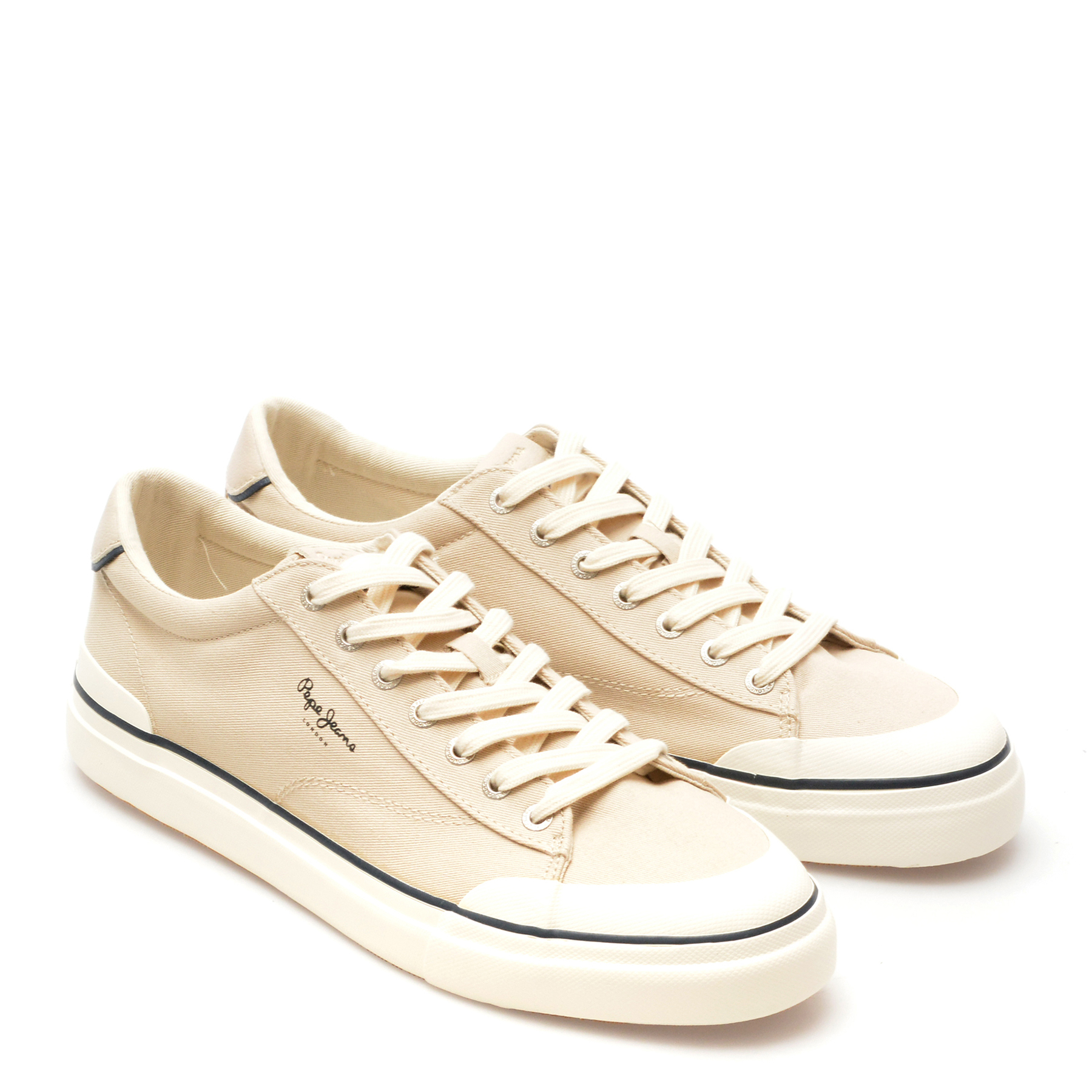 Pantofi PEPE JEANS gri, BEN BASIC, din material textil - imagine 4