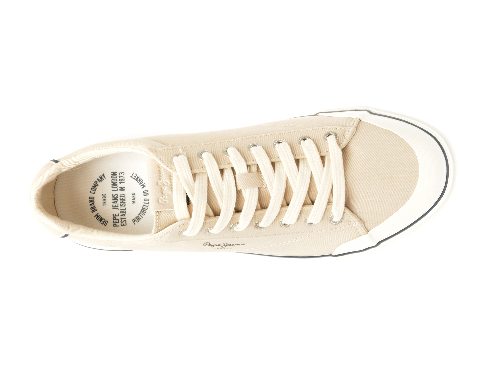 Pantofi PEPE JEANS gri, BEN BASIC, din material textil - imagine 6