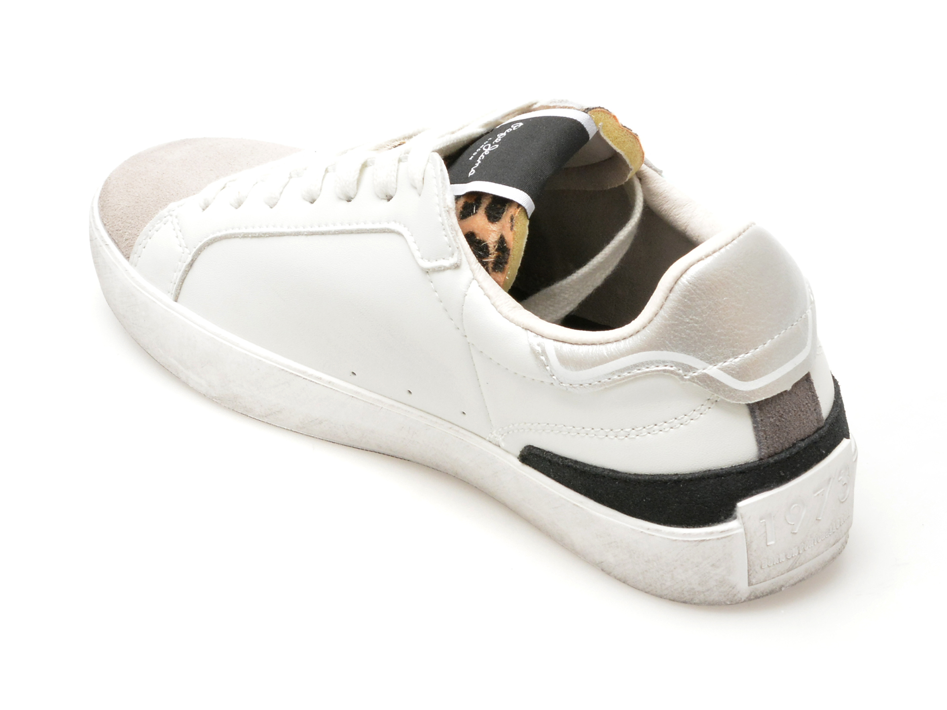 Pantofi PEPE JEANS gri, LANE SHINE, din piele ecologica - imagine 5