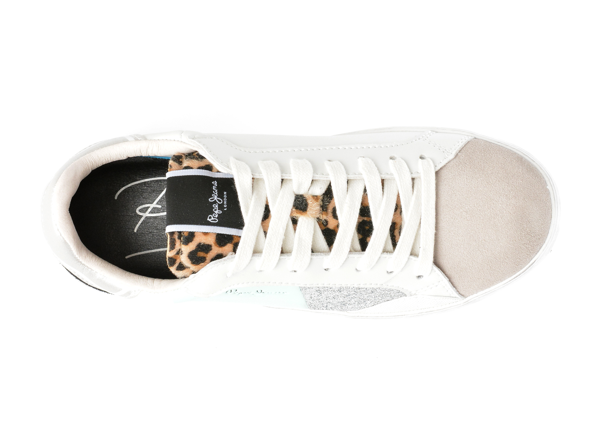 Pantofi PEPE JEANS gri, LANE SHINE, din piele ecologica - imagine 6