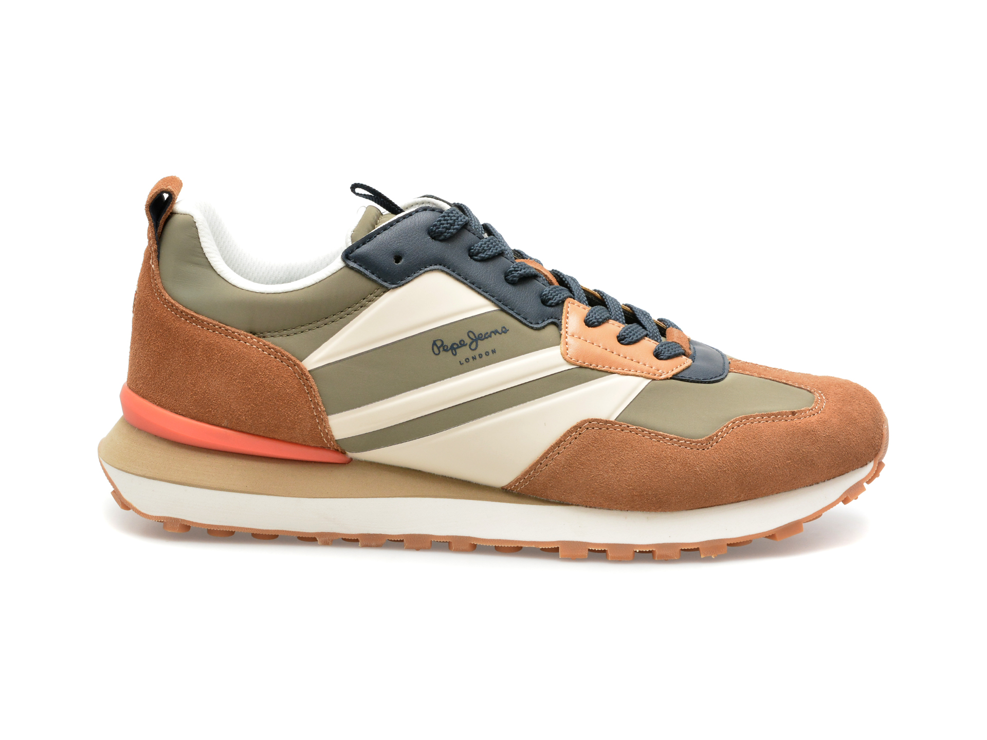 Pantofi PEPE JEANS maro, FOSTER HEAT, din material textil