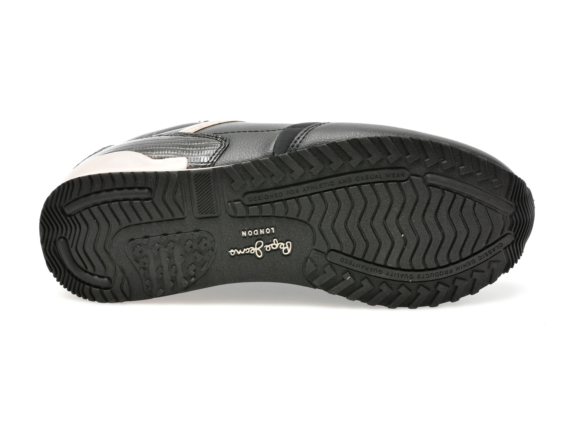 Pantofi PEPE JEANS negri, LONDON STREET, din piele ecologica - imagine 7