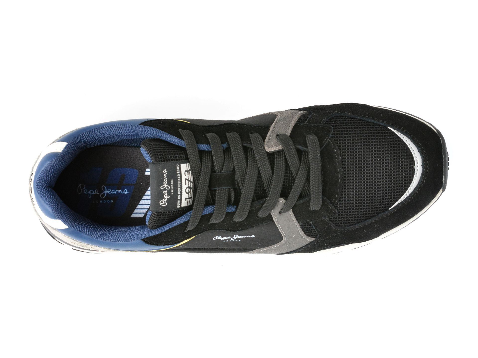 Pantofi PEPE JEANS negri, X20 FREE, din piele intoarsa - imagine 5