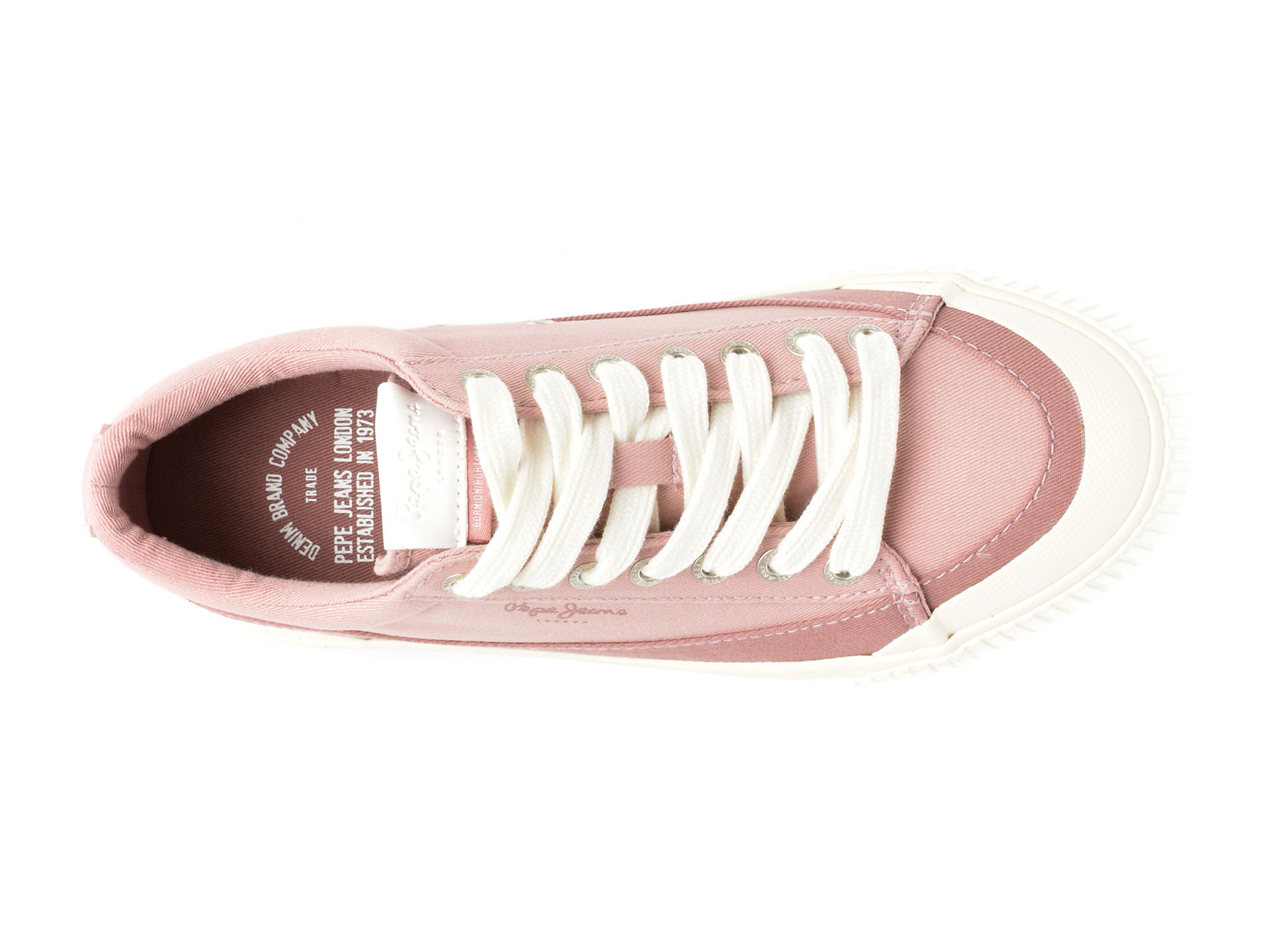 Pantofi PEPE JEANS roz, BEN ROAD, din material textil - imagine 6